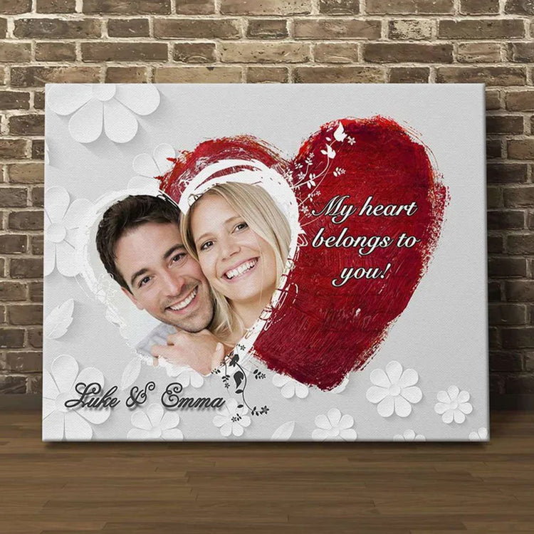 Valentine's Personalised Photo Canvas