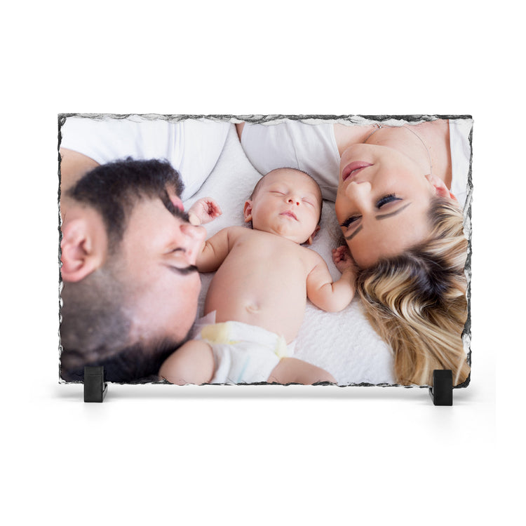 personalised 20 x 30 cm photo rock slate fathers day gift