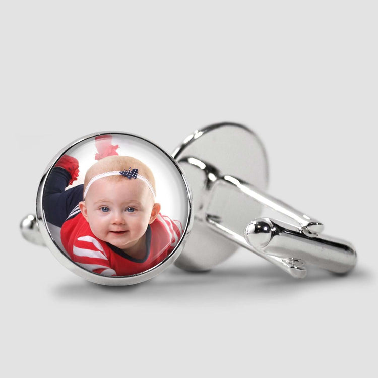 Personalised Round Photo Cuff Links - Perfect For Weddings Complete With Box:Cuff linksEndlessPrintsUK