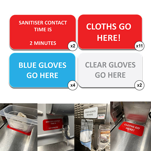 Food Safety Stickers - Heavy Laminated Decals