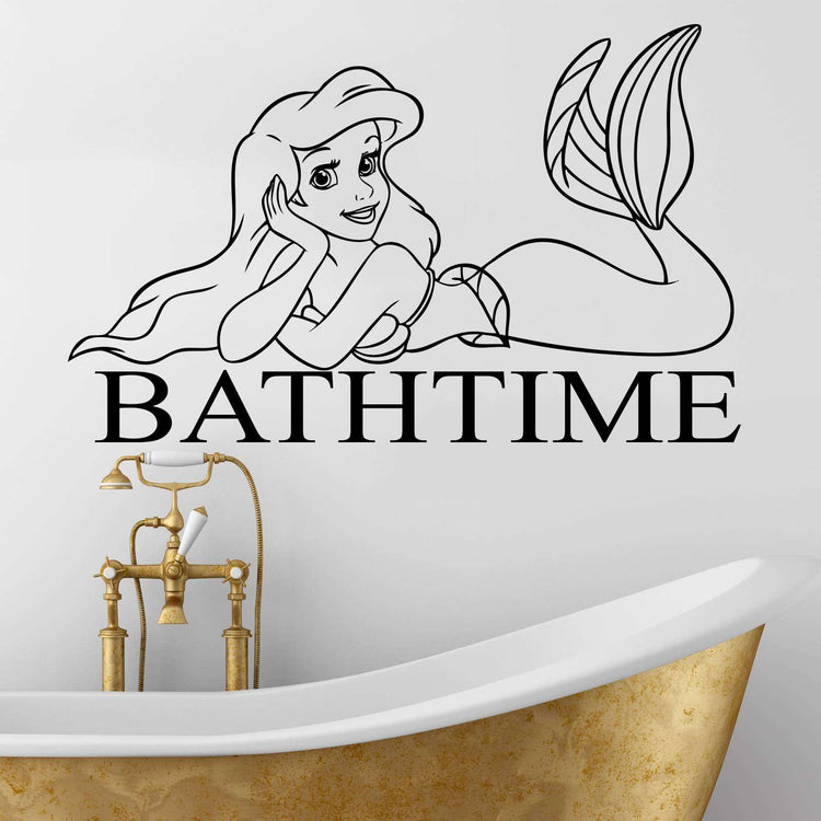 Bathtime Mermaid:Wall Art StickerEndlessPrintsUK