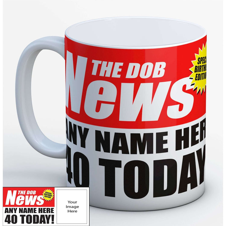 Birthday News - Personalised Photo Mug:MugEndlessPrintsUK