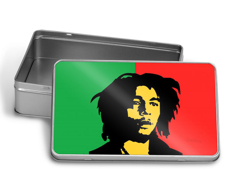 Bob Marley Reggae Metal Storage Tin Box