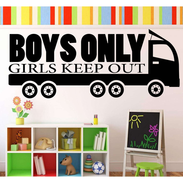 Boys only - Girls Keep Out:Wall Art StickerEndlessPrintsUK