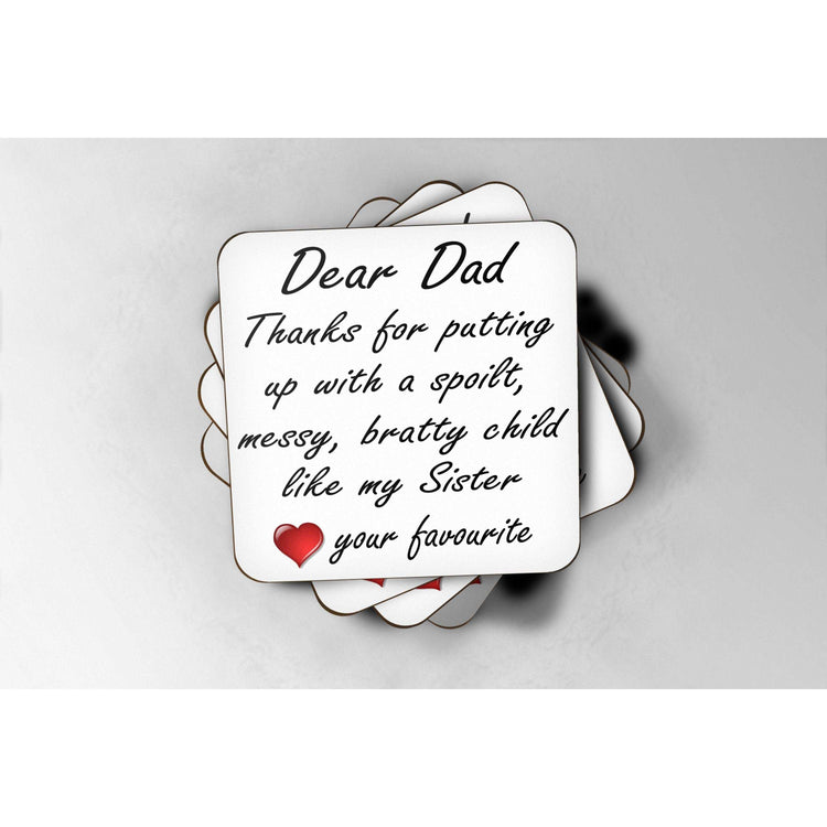 Bratty Sister - Drinks Coaster:CoasterEndlessPrintsUK