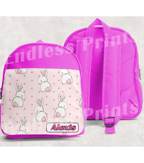Bunny Rabbit School Backpack - Personalised:BackpackEndlessPrintsUK