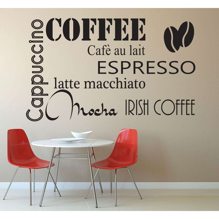 Coffee Words:Wall Art StickerEndlessPrintsUK