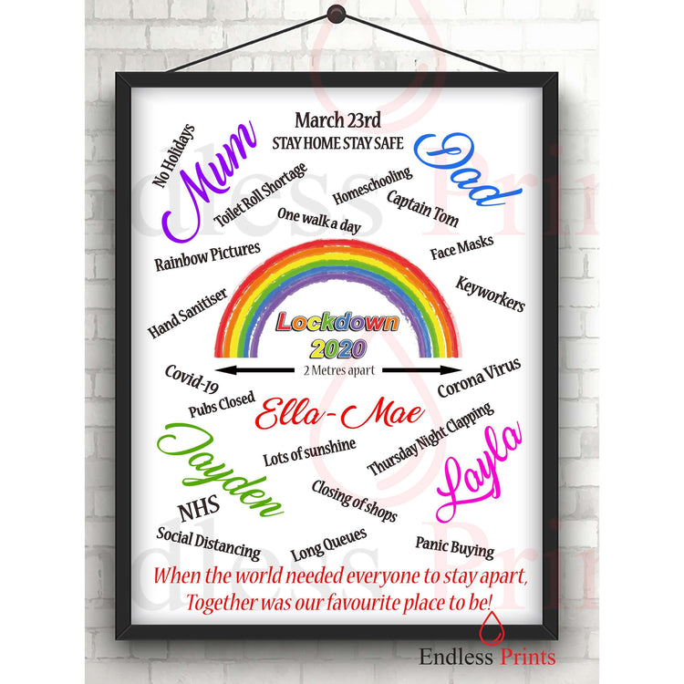 Covid-19 Memory Print - Personalised:Personalised PrintEndlessPrintsUK
