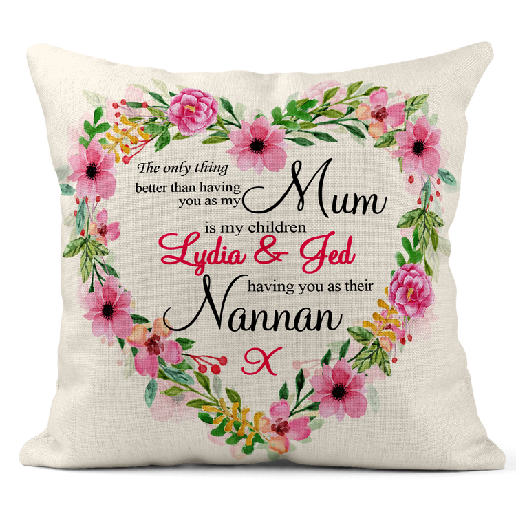personalised mum gran nan cushion only thing better mothers day gift