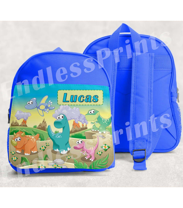 Dinosaur School Backpack - Personalised:BackpackEndlessPrintsUK