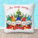 Family Gnome Christmas Cushion:Cushion