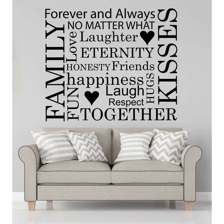 Family Word Art:Wall Art StickerEndlessPrintsUK