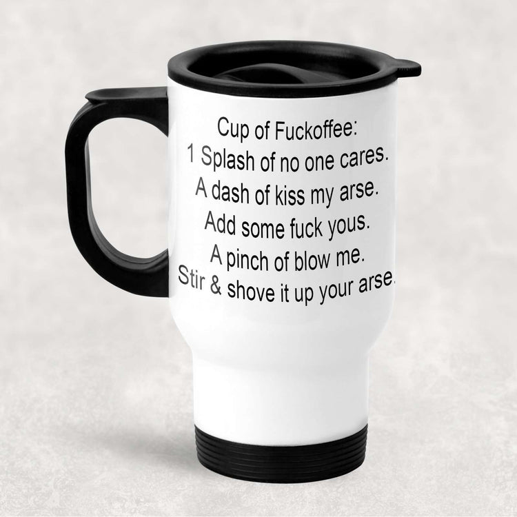 Fuckoffee - Explicit Travel Mug:Travel MugEndlessPrintsUK