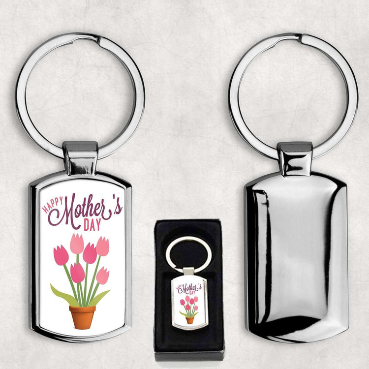 Happy Mother's Day Metal Oblong Keyring:EndlessPrintsUK