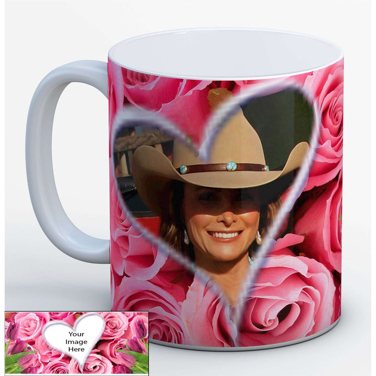 Heart in Flowers - Personalised Photo Mug:MugEndlessPrintsUK