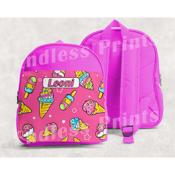 Ice-Cream School Backpack - Personalised – EndlessPrintsUK