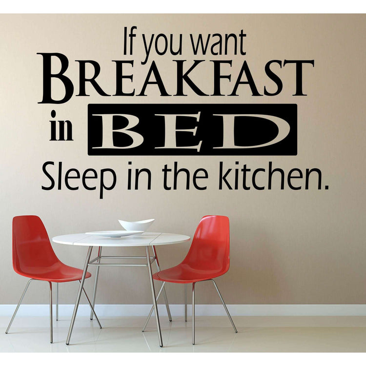 If you want Breakfast in Bed:Wall Art StickerEndlessPrintsUK