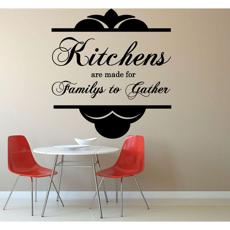 Kitchens are made for families to gather:Wall Art StickerEndlessPrintsUK