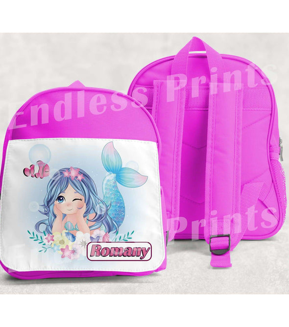 Mermaid School Backpack - Personalised:BackpackEndlessPrintsUK