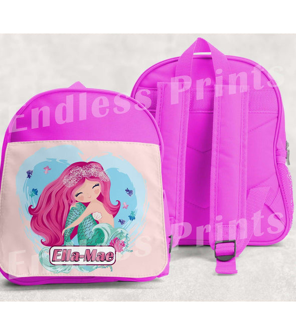 Mermaid School Backpack - Personalised:BackpackEndlessPrintsUK