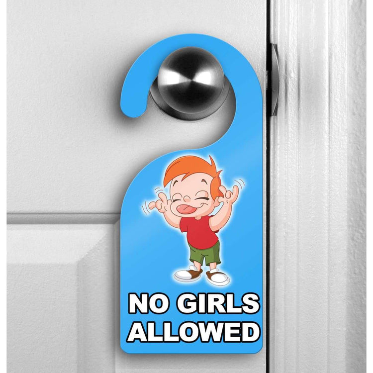 No Girls Allowed Door Hanger:EndlessPrintsUK