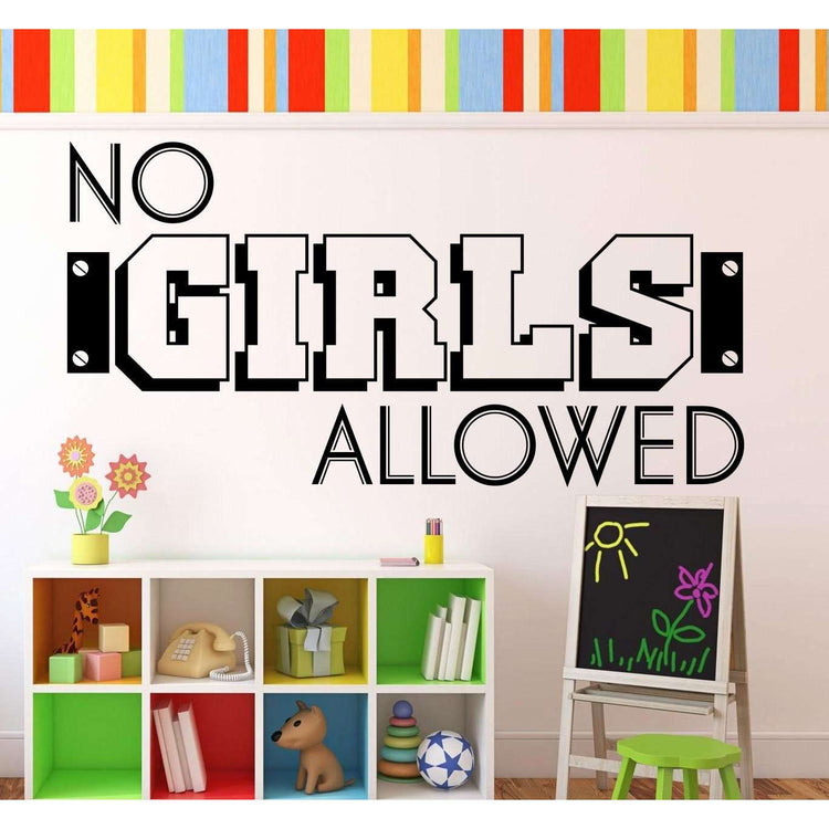 No Girls Allowed:Wall Art StickerEndlessPrintsUK