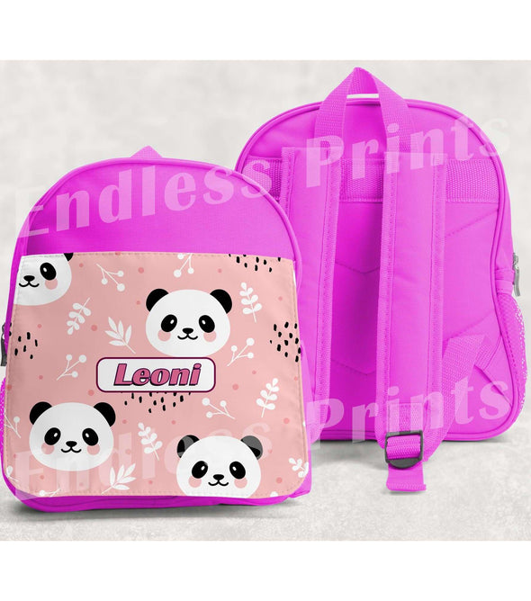 Panda School Backpack - Personalised:BackpackEndlessPrintsUK