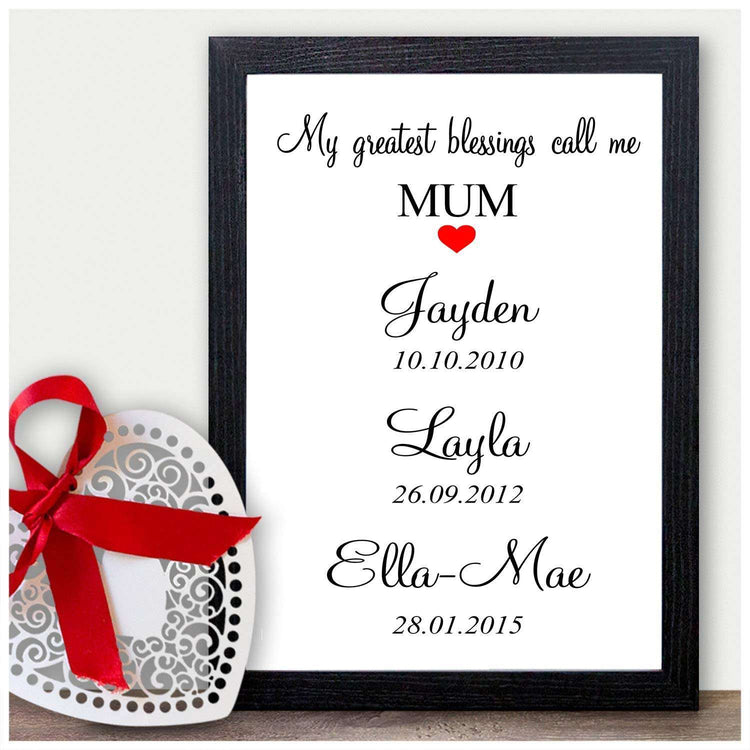 Personalised Greatest Blessings Print:Personalised PrintEndlessPrintsUK