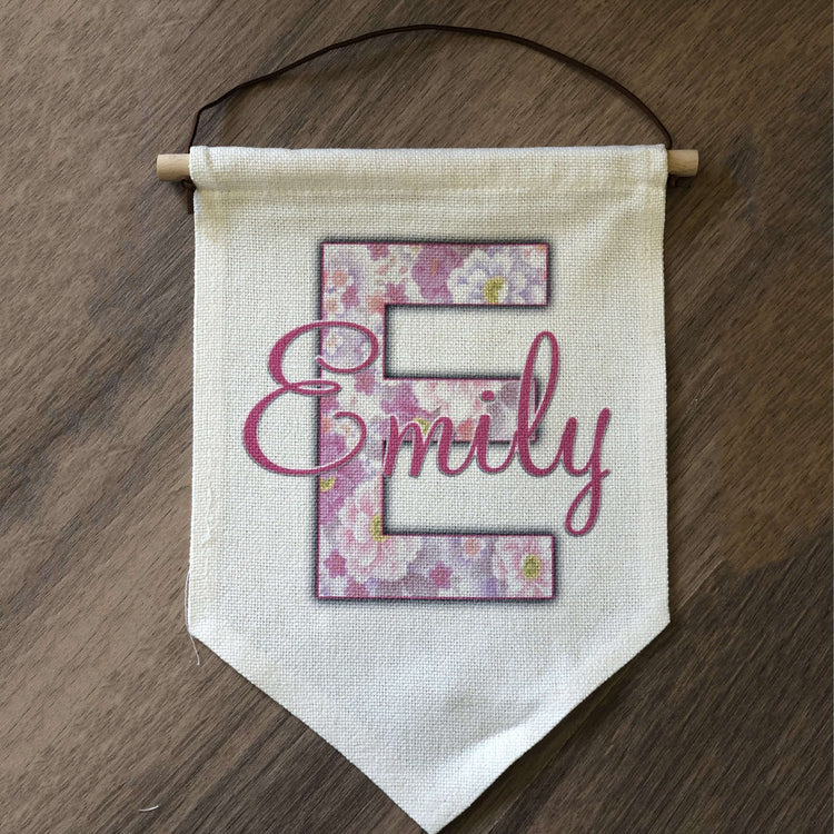 Personalised Linen Wall Hanging Flag:Wall DecorEndlessPrintsUK