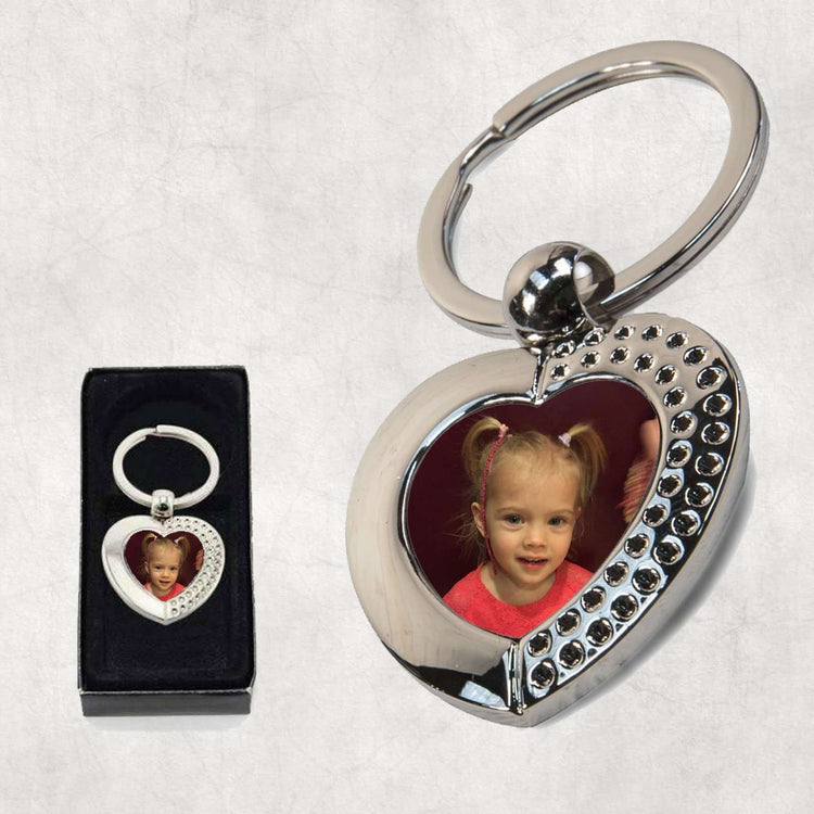 Personalised Metal Love Heart Keyring:EndlessPrintsUK