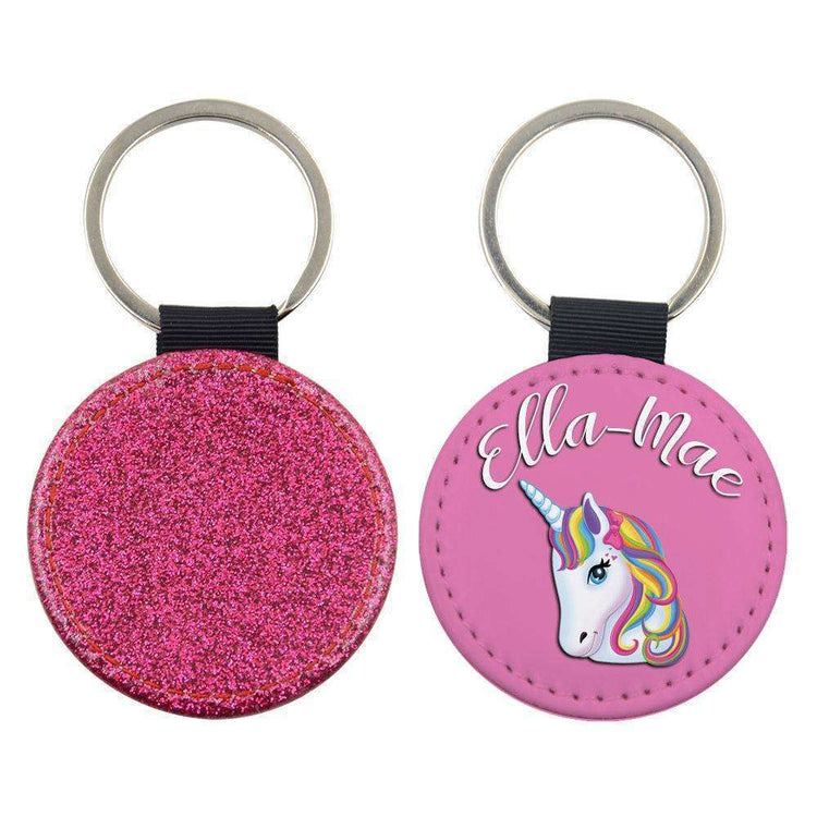 Personalised Unicorn Glitter Keyring:EndlessPrintsUK