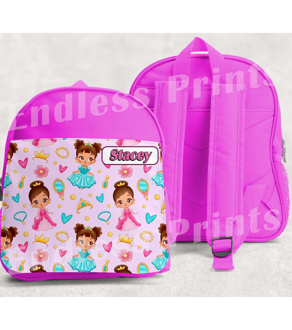 Princess School Backpack - Personalised:BackpackEndlessPrintsUK