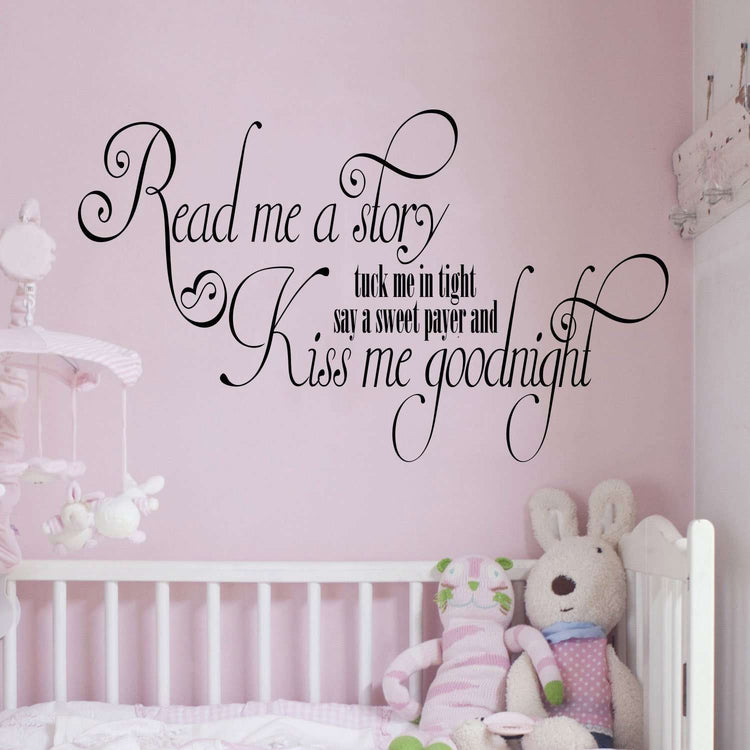 Read me a story, Kiss me goodnight:Wall Art StickerEndlessPrintsUK