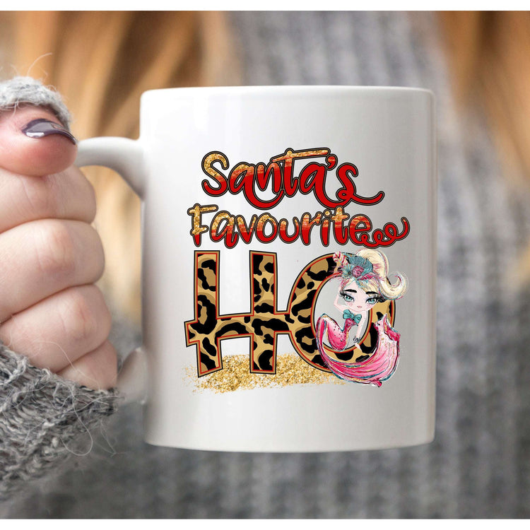 Santa's Favourite Ho Mermaid Gift Funny Mug Funny Gift Christmas Novelty Gift:MugEndlessPrintsUK