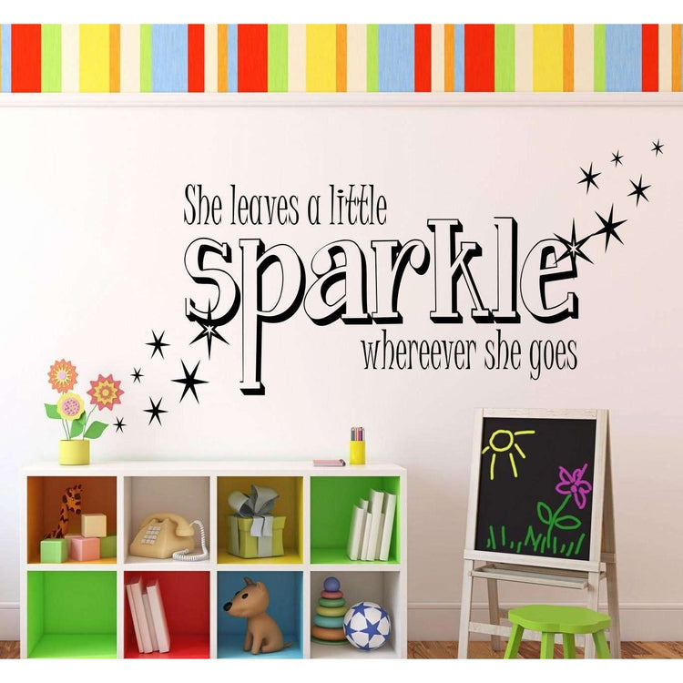 She leaves a little sparkle whereever she goes:Wall Art StickerEndlessPrintsUK