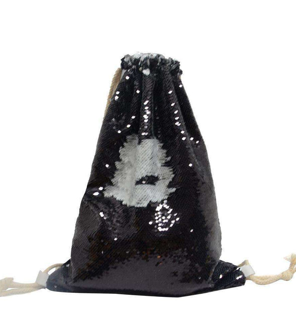 Unicorn Lashes Drawstring Bag - Sequin Reveal (Pink, Blue or Black):CushionEndlessPrintsUK