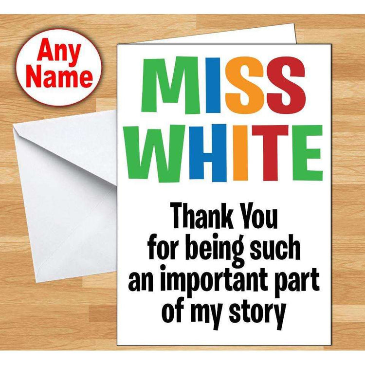 Teacher - Important part of story:Greeting CardsEndlessPrintsUK