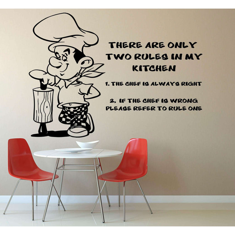 There are two rules in my kitchen:Wall Art StickerEndlessPrintsUK