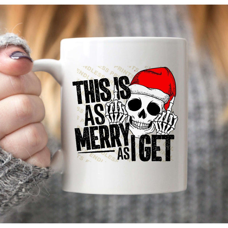 This Is As Merry As I Get Gift Funny Mug Funny Gift Christmas Novelty Gift:MugEndlessPrintsUK
