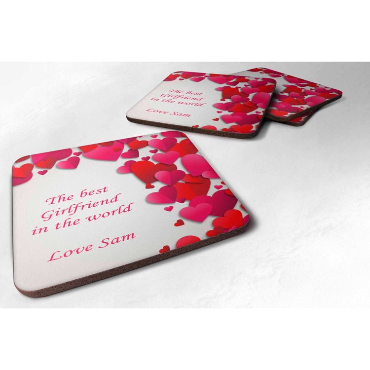 To The Best Girlfriend - Drinks Coaster:CoasterEndlessPrintsUK