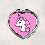 Unicorn Heart Pocket Compact Mirror:Compact MirrorEndlessPrintsUK