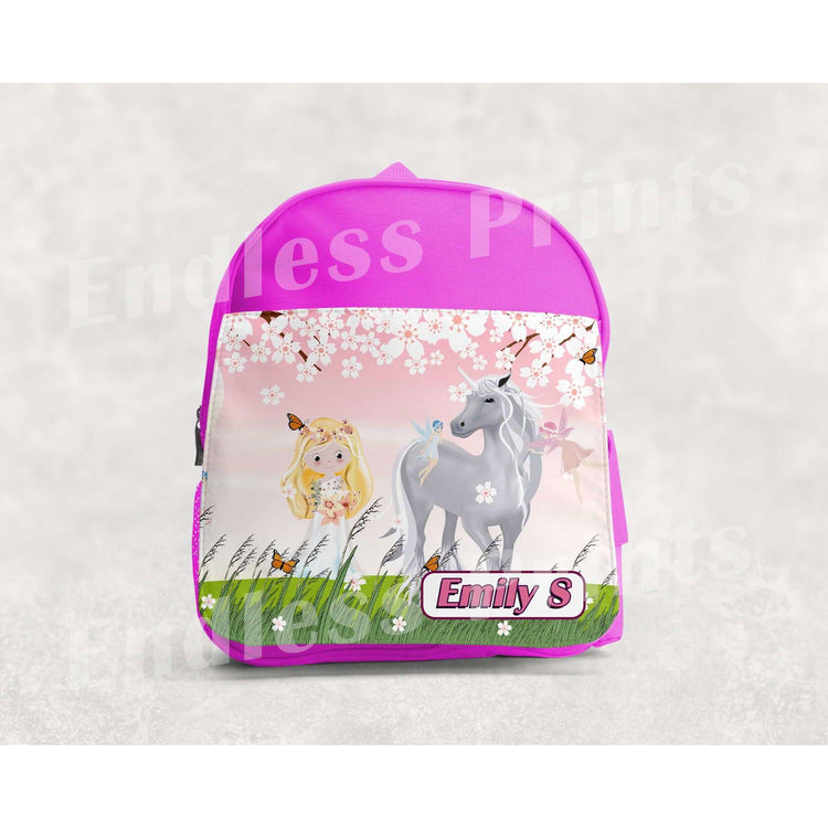 Unicorn School Backpack - Personalised:BackpackEndlessPrintsUK