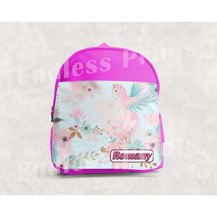 Unicorn School Backpack - Personalised:BackpackEndlessPrintsUK