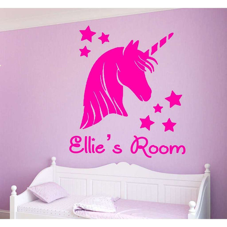 Unicorn with any NAME:Wall Art StickerEndlessPrintsUK