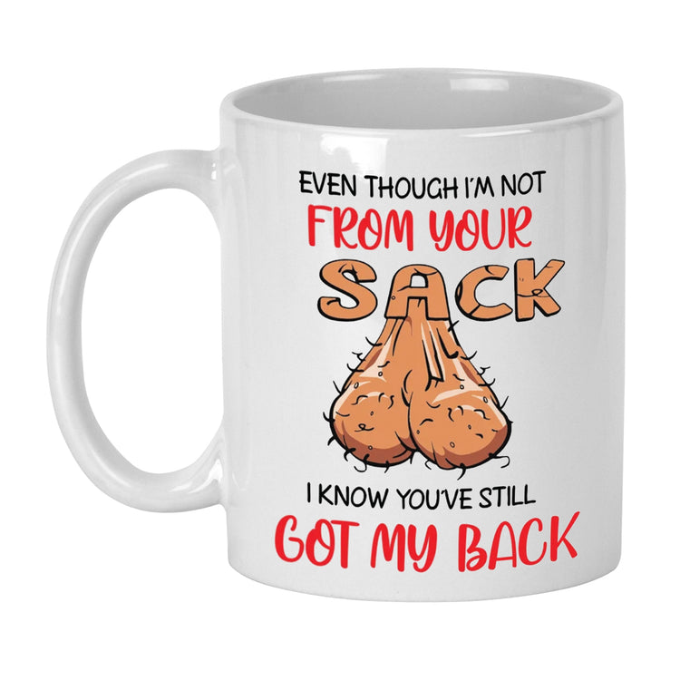 persoanlisef funny not from your sack step dad fathers day mug