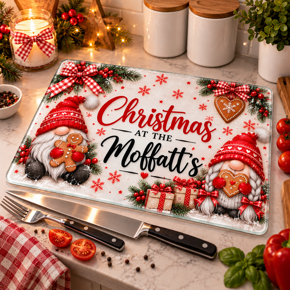 Personalised Family Christmas Chopping Board