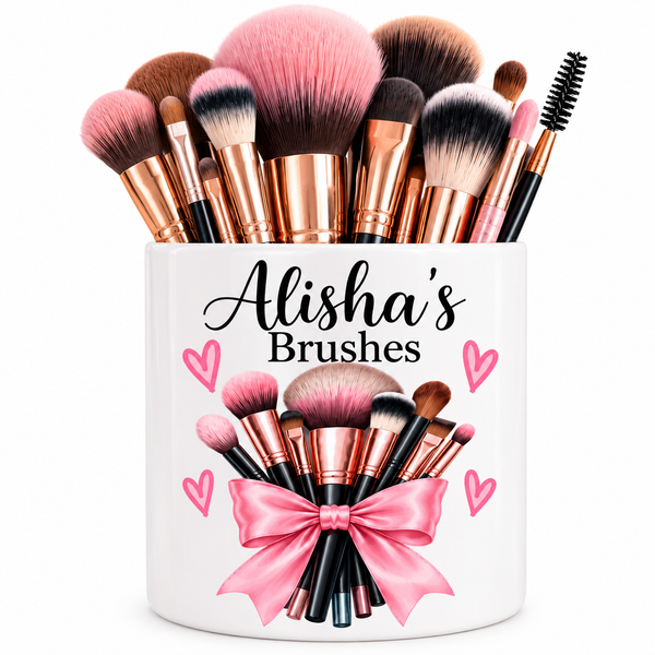 Personalised Makeup Brush Holder