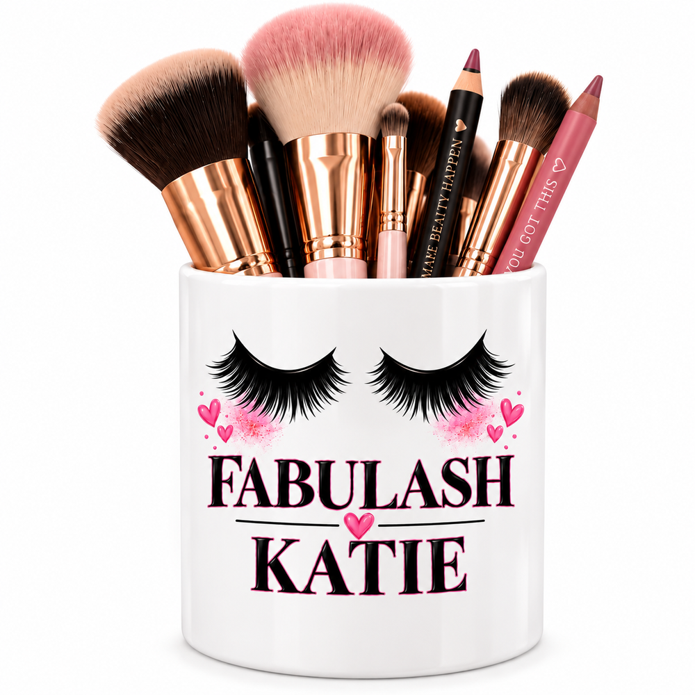 Personalised Makeup Fabulash Brush Holder