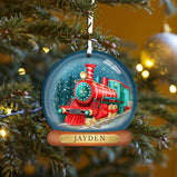 Santa Express Snowglobe Christmas Bauble - Personalised