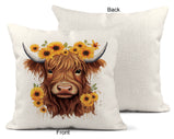 Highland Cow - Linen Pillow